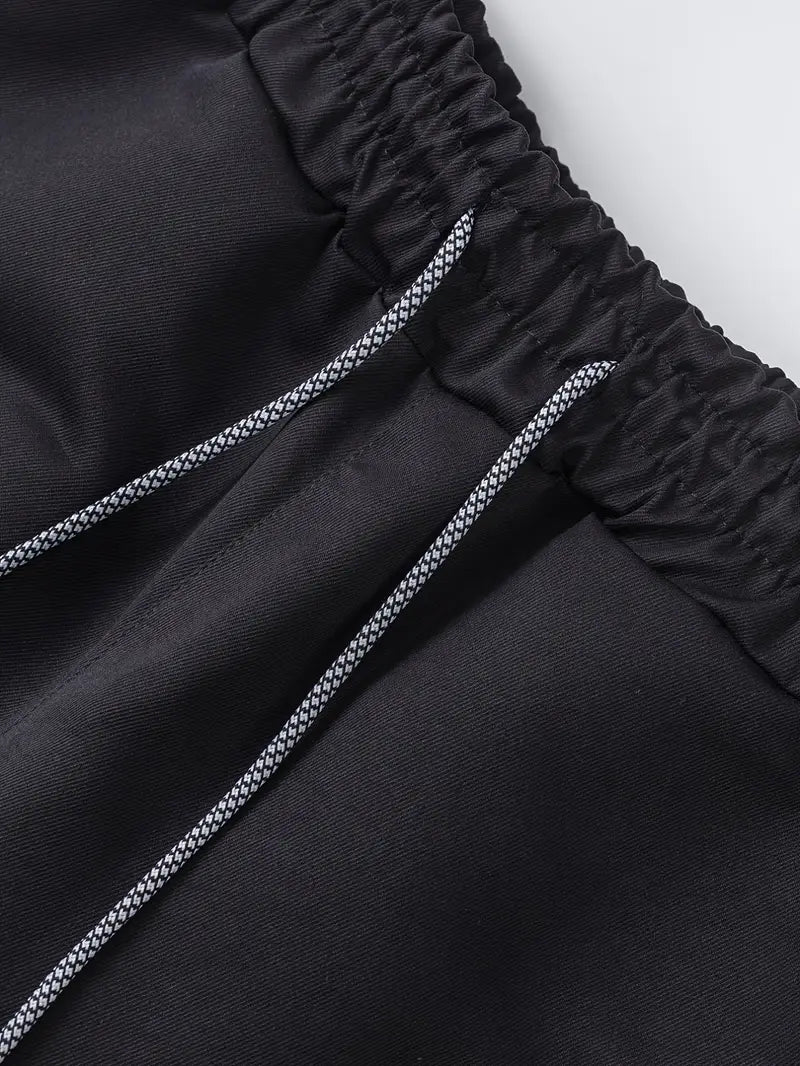 Men's Black Premium Cargo Trouser | All-Season Comfort