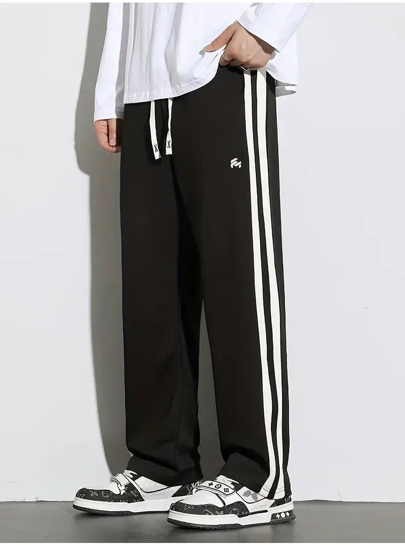 Men's Trendy Contrast Color Stripe Trousers