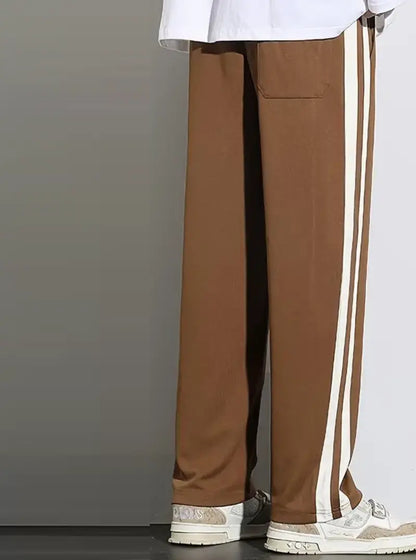 Men's Trendy Contrast Color Stripe Trousers