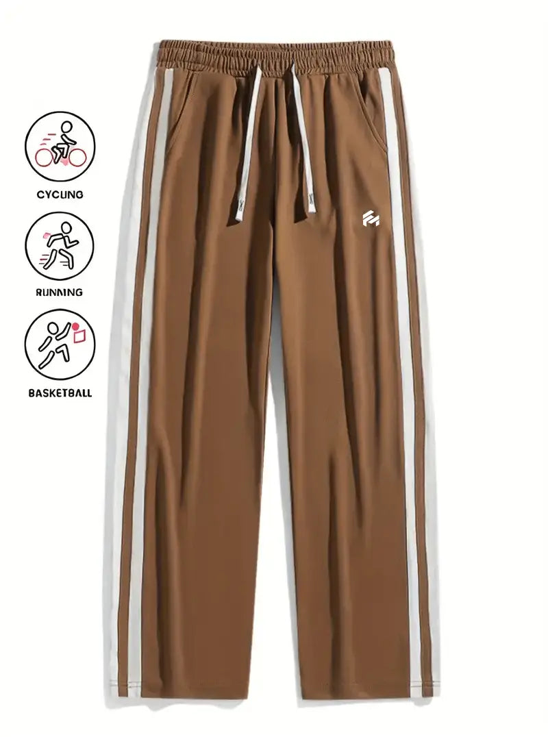 Men's Trendy Contrast Color Stripe Trousers