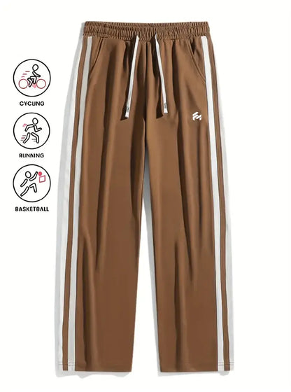 Men's Trendy Contrast Color Stripe Trousers