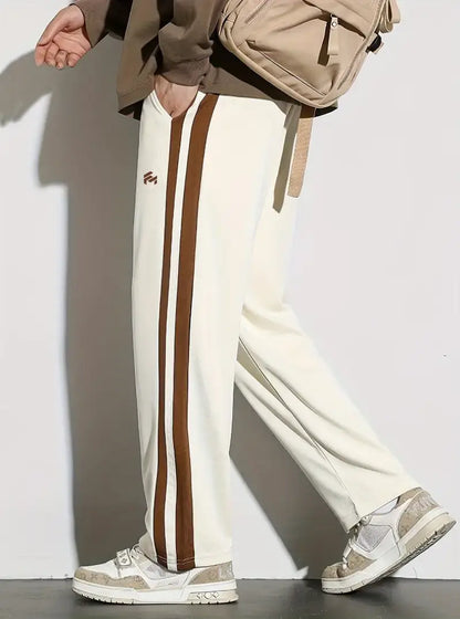 Men's Trendy Contrast Color Stripe Trousers