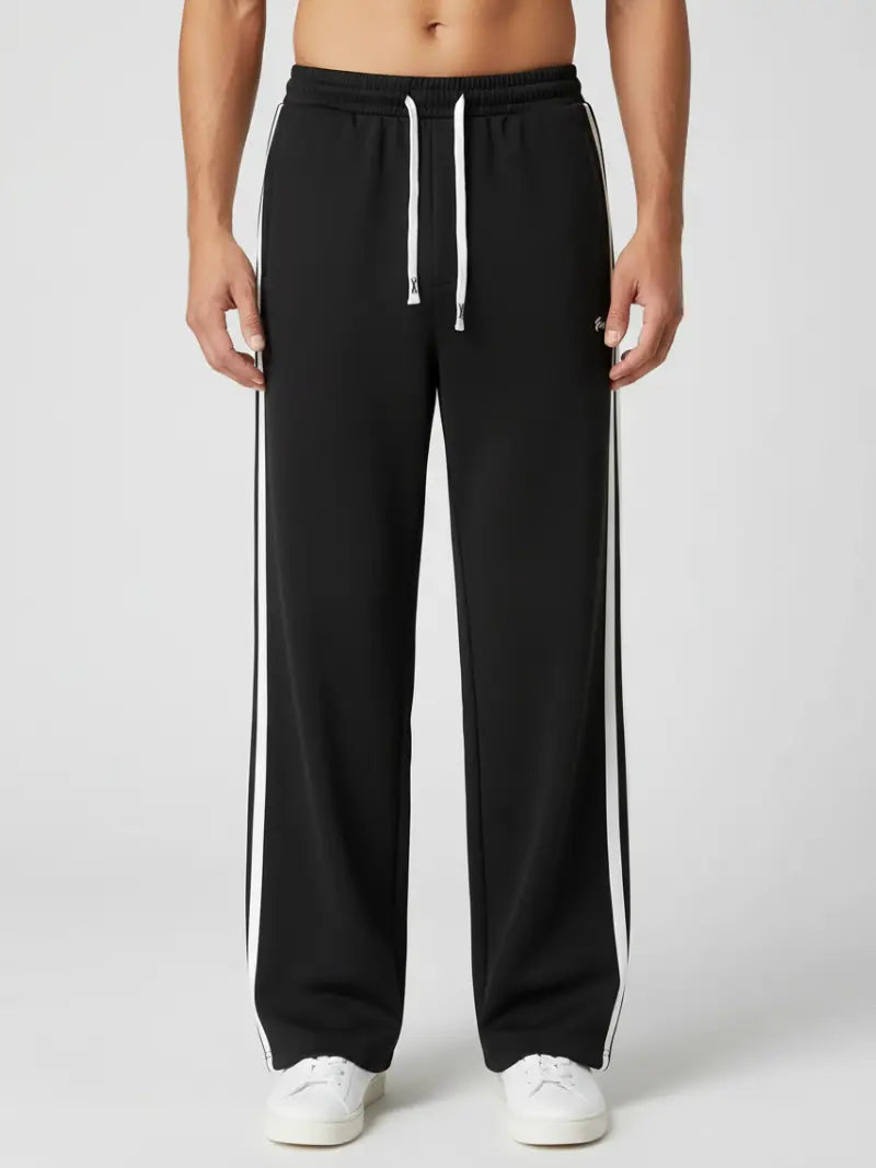 Men's Trendy Contrast Color Stripe Trousers