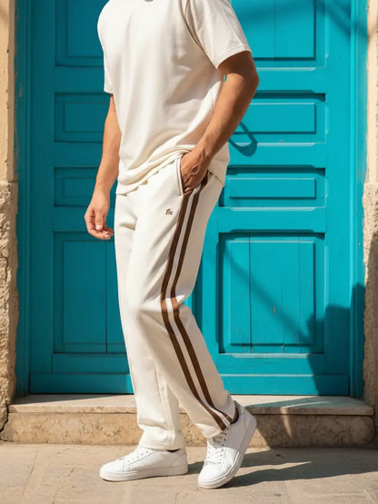 Men's Trendy Contrast Color Stripe Trousers
