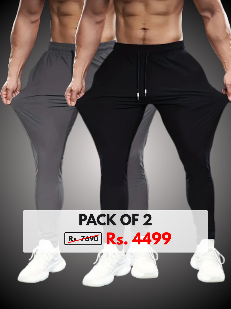 High Stretch Italian Spandex Black / Gray Trouser