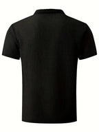 Men's Ice Silky Cooling Crew Neck T-Shirt – Breathable, Lightweight & Moisture-Wicking (Black)