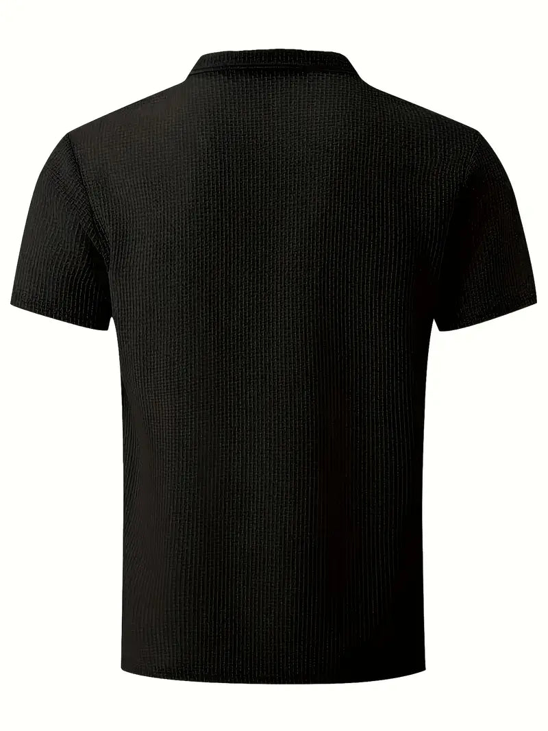 Men's Ice Silky Cooling Crew Neck T-Shirt – Breathable, Lightweight & Moisture-Wicking (Black)