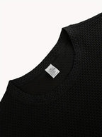 Men's Ice Silky Cooling Crew Neck T-Shirt – Breathable, Lightweight & Moisture-Wicking (Black)
