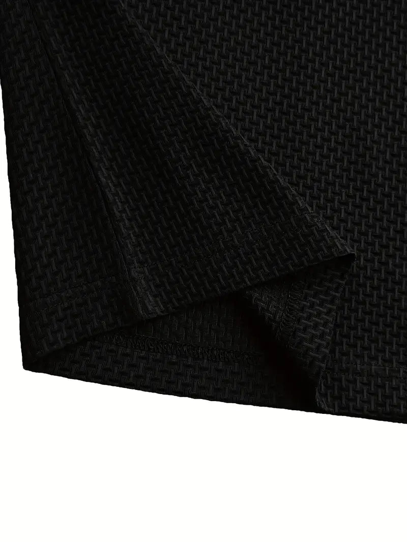 Men's Ice Silky Cooling Crew Neck T-Shirt – Breathable, Lightweight & Moisture-Wicking (Black)